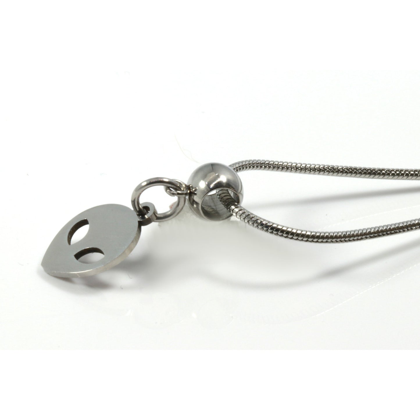 Alien Necklace - This UFO Flying a Big Ufo for a Flying Alien UFO Necklace makes a great Silver UFO Pendant Necklace as Alien Jewlery or Alien Jewelry and for out space fans 100% Stainless Steel - HL