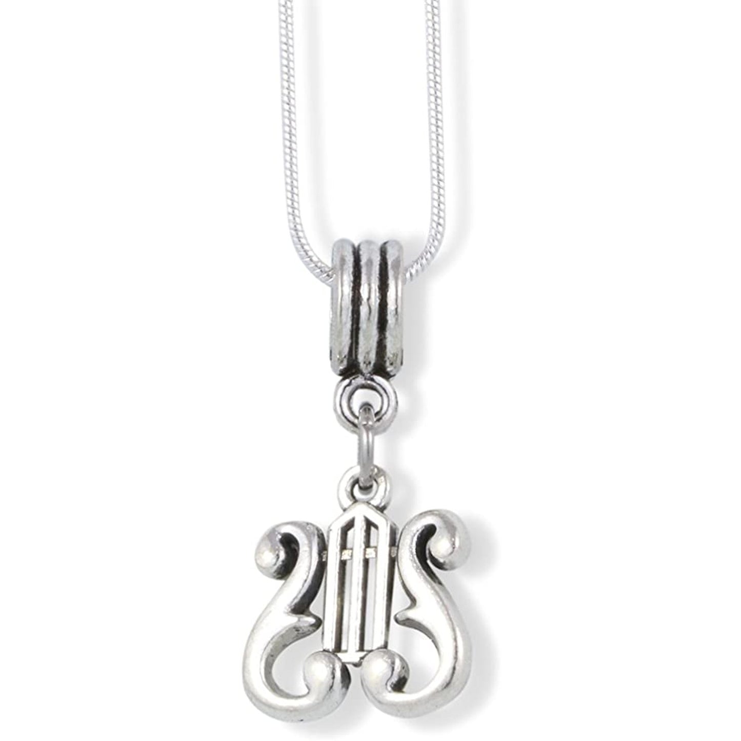 Harp Goddess Musical Instrument Charm Snake Chain Necklace