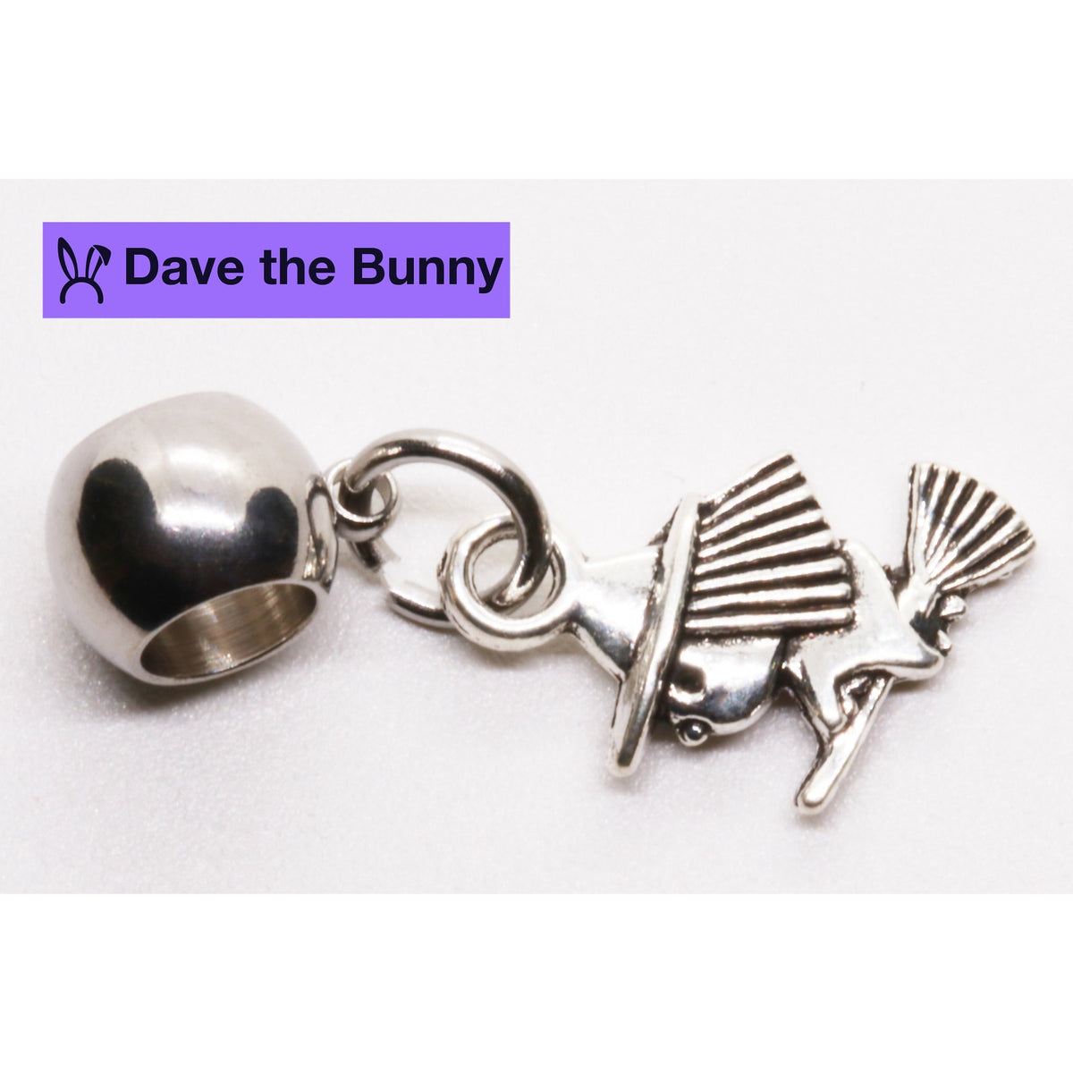 Good Witch Charm with Stainless Steel Connector
