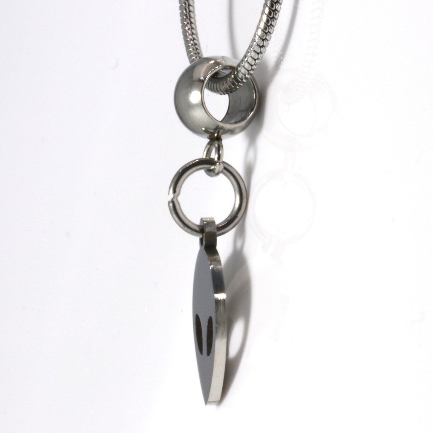 Alien Necklace - This UFO Flying a Big Ufo for a Flying Alien UFO Necklace makes a great Silver UFO Pendant Necklace as Alien Jewlery or Alien Jewelry and for out space fans 100% Stainless Steel - HL