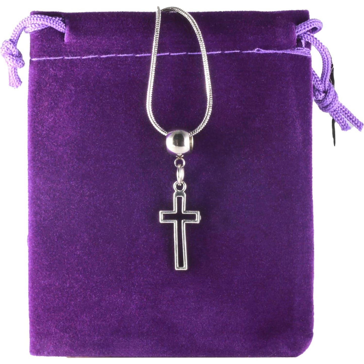 Cross Necklace - Christian Religious Stainless Steel Chain