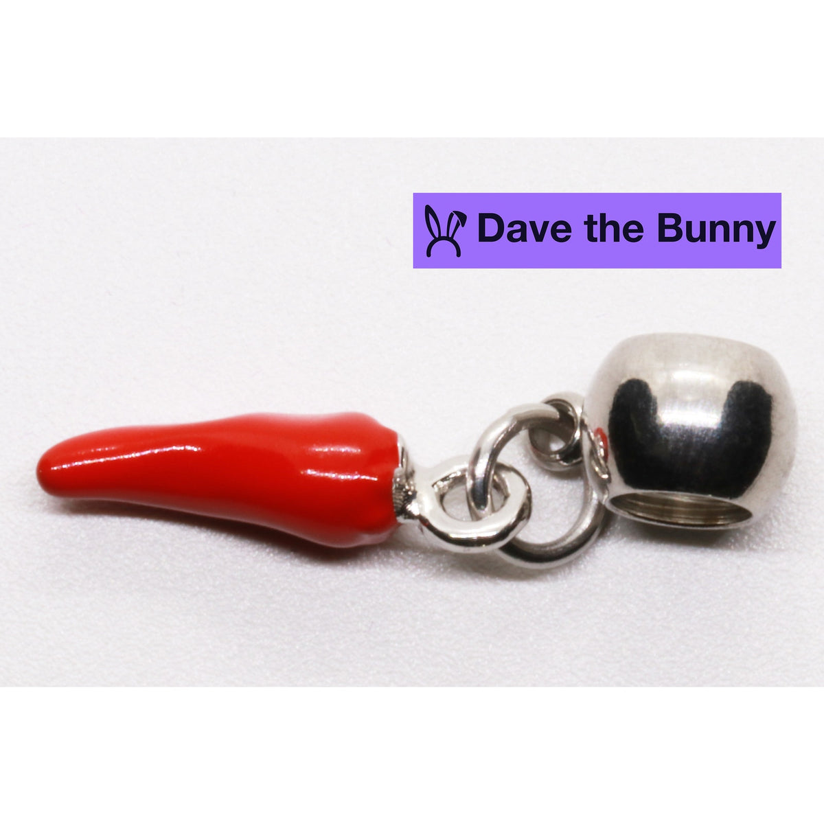 Red Pepper Charm with Stainless Steel Connector