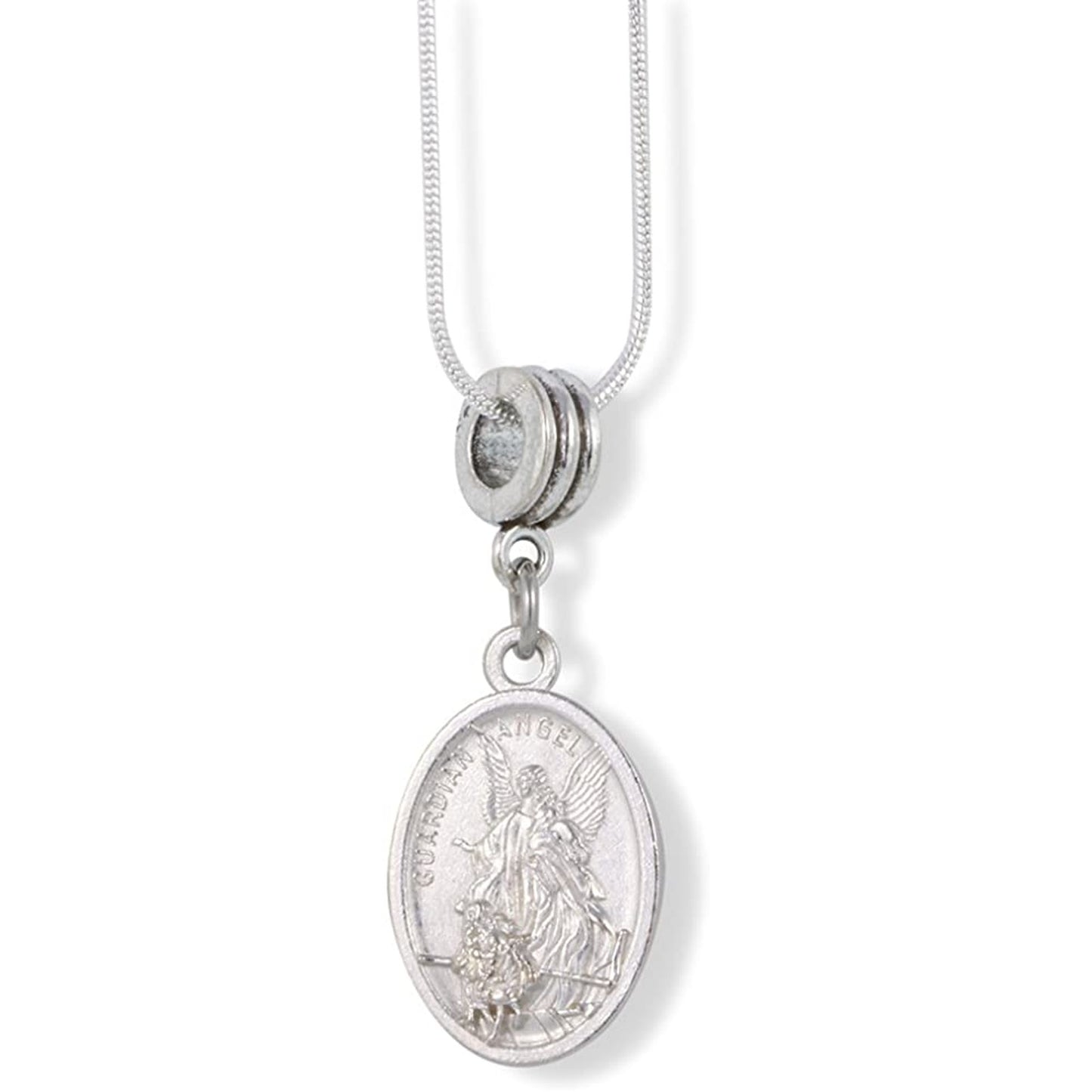 Saint Michael Charm Snake Chain Necklace