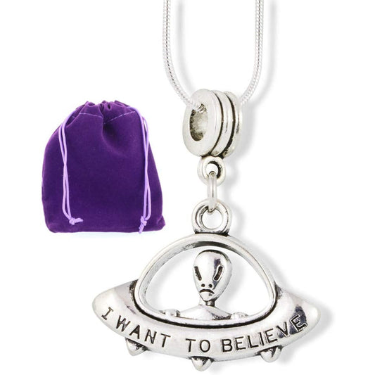 Alien Necklace - UFO Space Invader Necklace Pendant