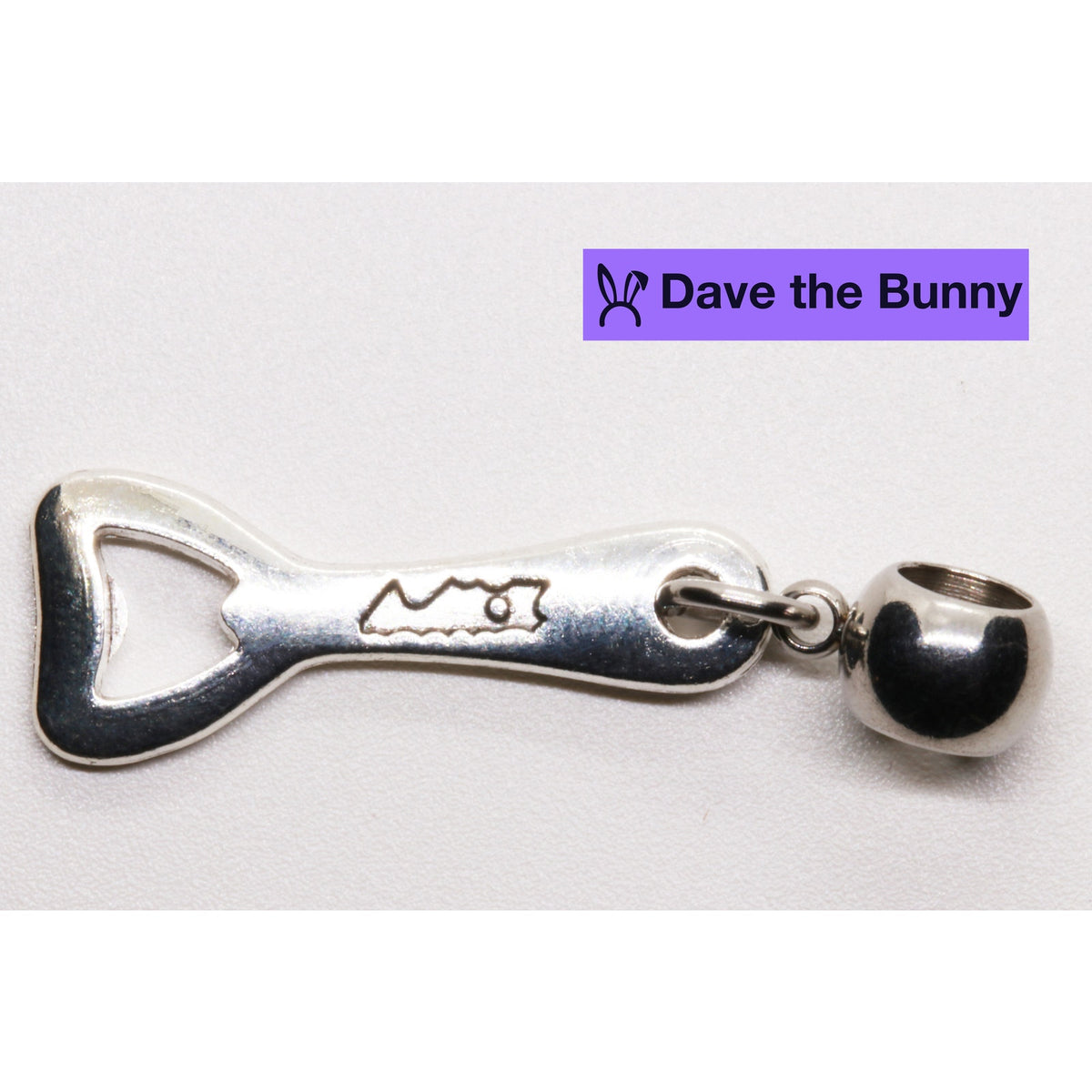 Bottle Opener Charm with Stainless Steel Connector