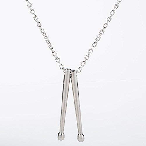 Drummer Necklace and Keychain | 100% Stainless Steel Drummer Gifts for Men a Great Drumline Necklace and Drum Major Charm makes Great Drummer Jewelry for Men and Women or Percussion Necklace for Men