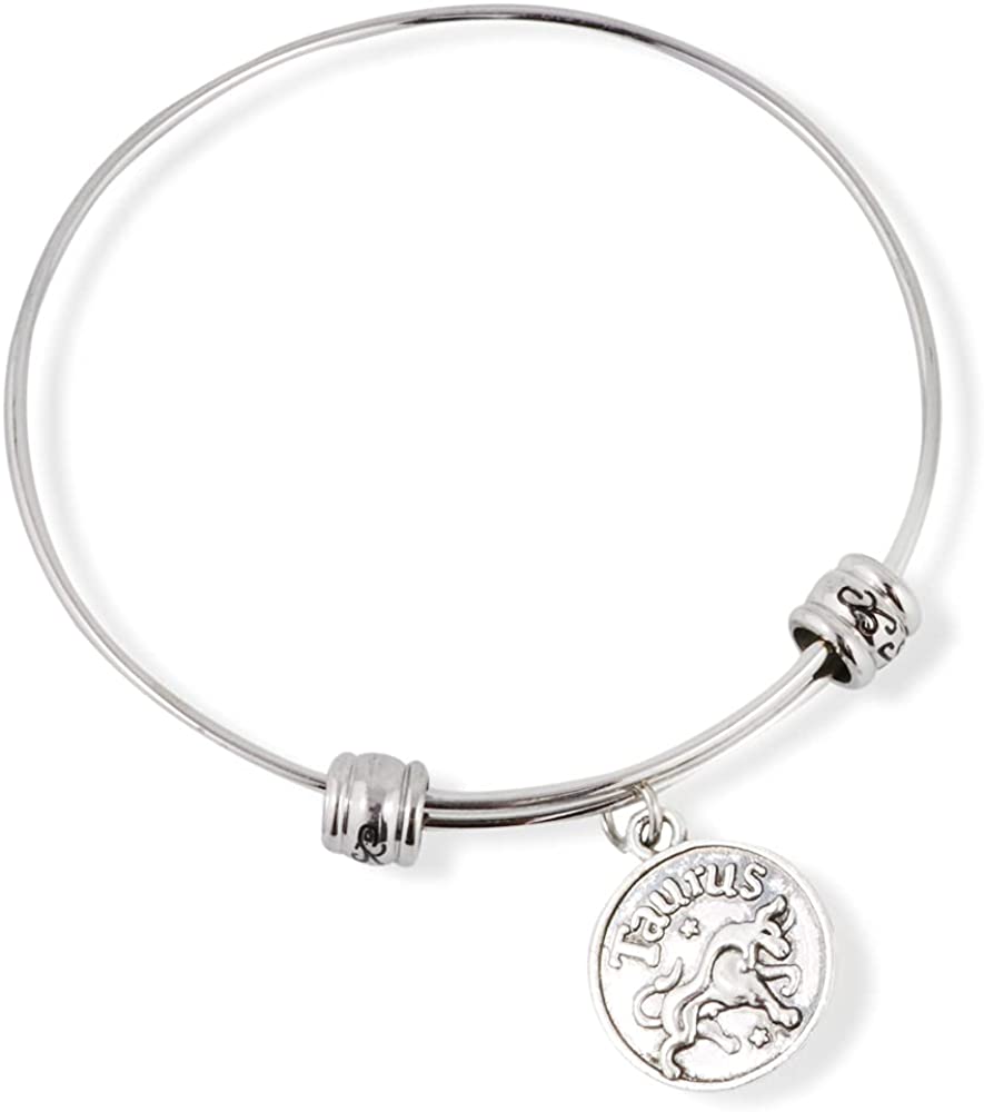 Taurus Horoscope Astrology Fancy Charm Bangle