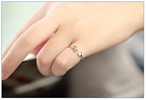 Emerald Park Jewelry Dog Heart Silver Plated Wedding Engagement Ring