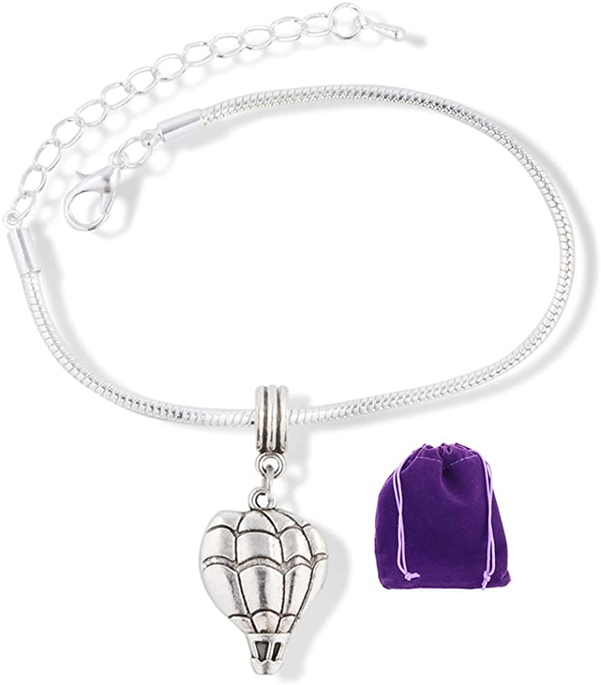 Hot Air Balloon Bracelet | Snake Chain Charm Bracelet