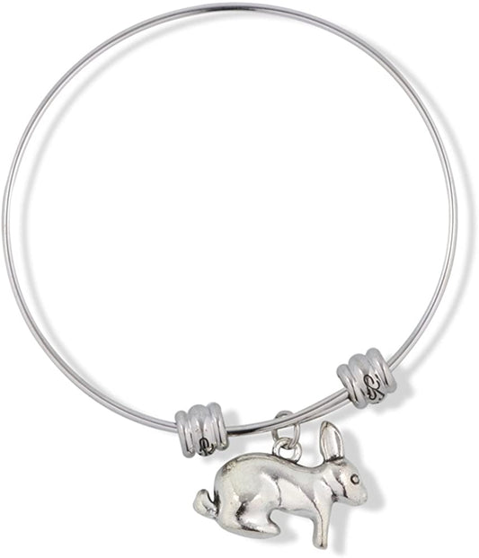 Rabbit Bunny 3D Fancy Charm Bangle