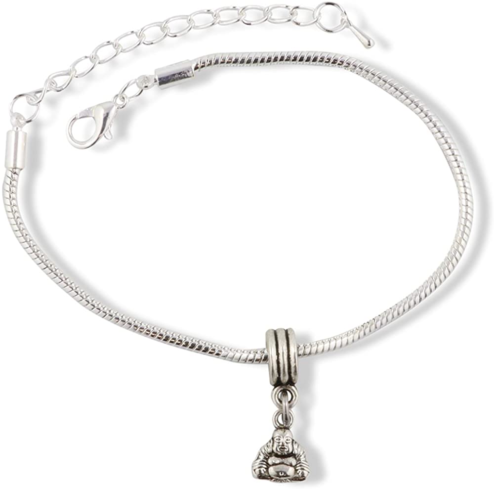 Buddha ( small bust ) Snake Chain Charm Bracelet
