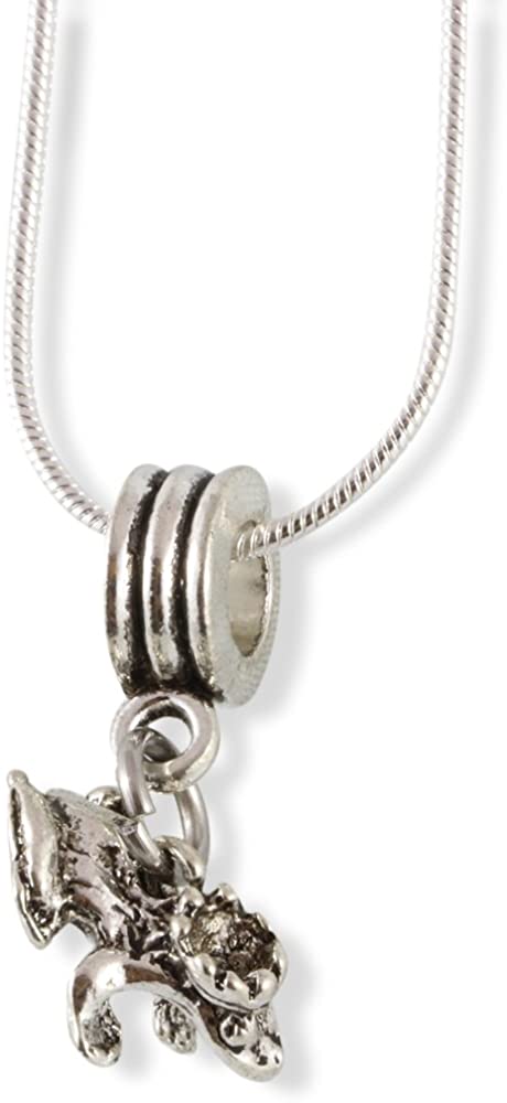 Emerald Park Jewelry Frog Prince with Crown Snake Chain Necklace