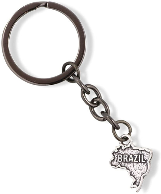 EPJ Brazil Country Map Charm Keychain
