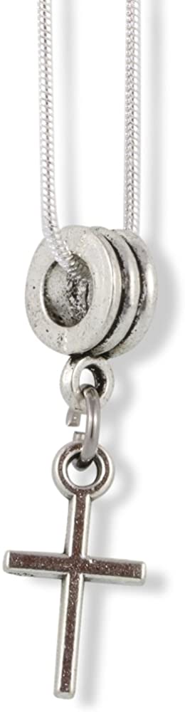 Simple Cross Charm Snake Chain Necklace