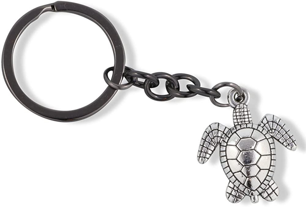 Emerald Park Jewelry Large Sea Turtle 2 Charm Keychain