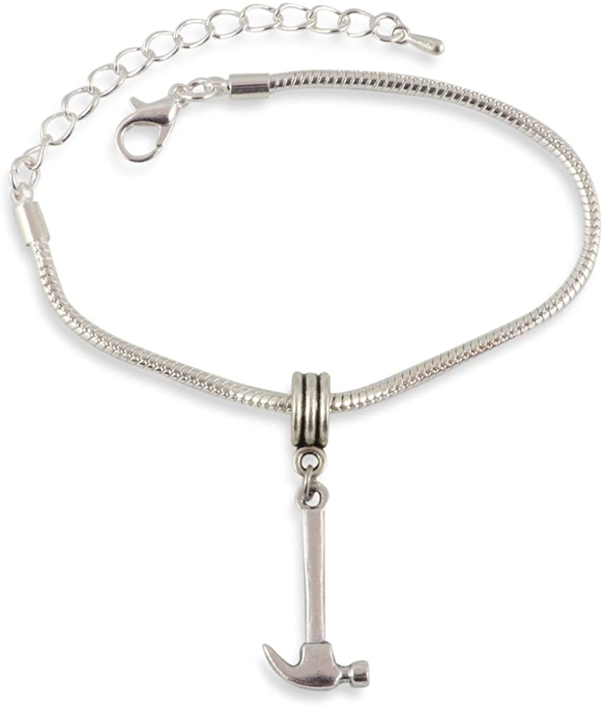 Hammer Bracelet | Gifts for A Proud Builder Carpenter Mom Jewelry Carpenter Gifts for Men Jewlry Working Tools Charm Mom Accessories Stuff Gift for Men Women Decor