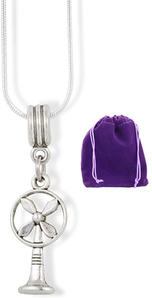 Emerald Park Jewelry Fan for a Desk Charm Snake Chain Necklace