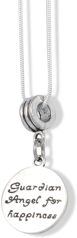 EPJ Guardian Angel for Happiness Charm Snake Chain Necklace