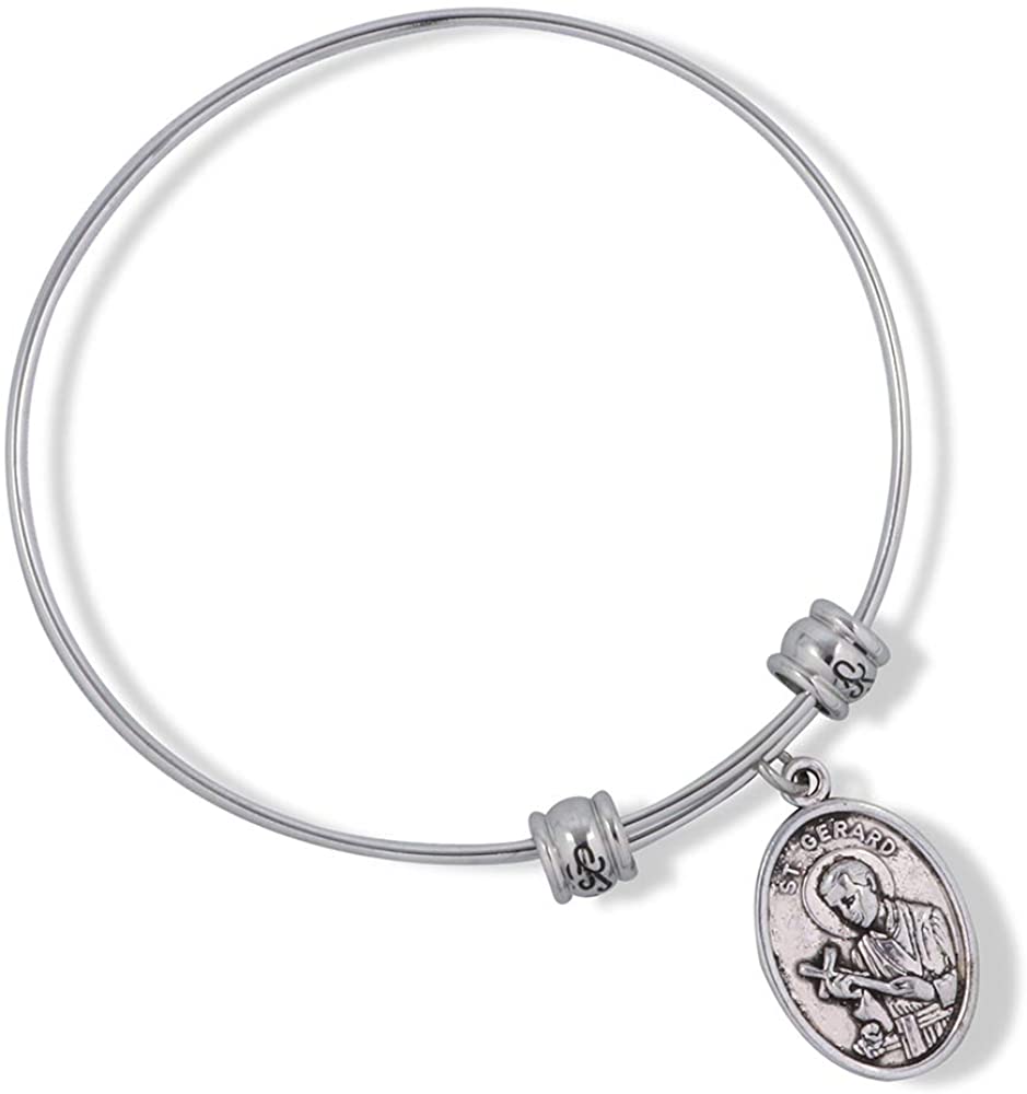 St Gerard Bracelet | A St Gerard Medal for Pregnancy Bracelet Bangle or A Saint Gerard Medal Patron Saint of Fertility Great to Accompany Fertility Tea and Fertility Supplements for Women and Men