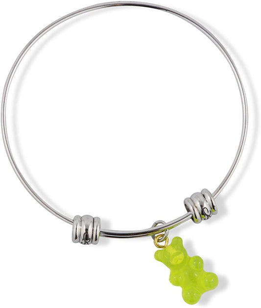 Gummy Bears Bracelet Bangle Jewelry Jewlry Gifts Gummi Gummy Candy Themed Charm Accessories Stuff Gift for Kids Men Women Boys Girls Teacher Student