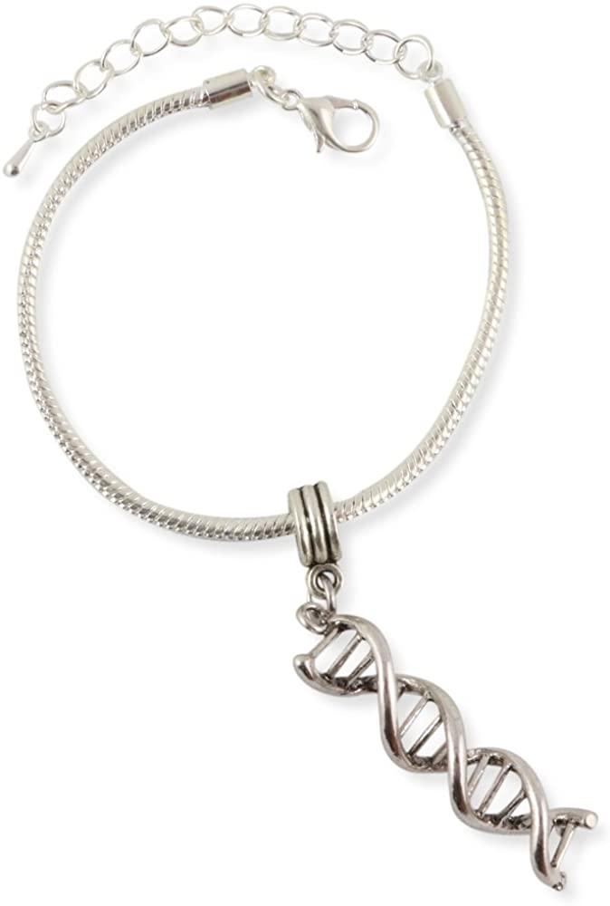 DNA Snake Chain Charm Bracelet