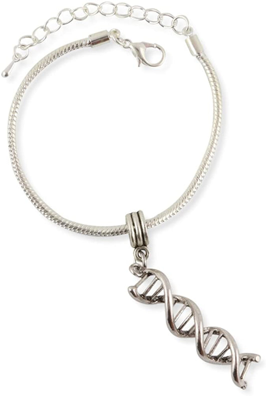 DNA Snake Chain Charm Bracelet