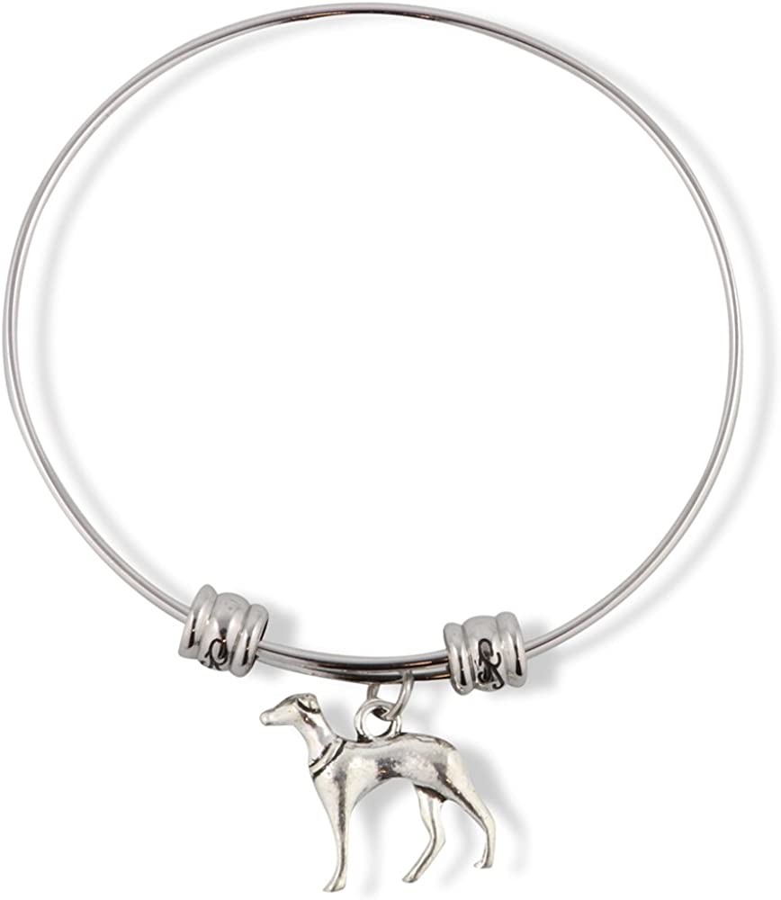 Emerald Park Jewelry Greyhound Dog Animal Fancy Charm Bangle