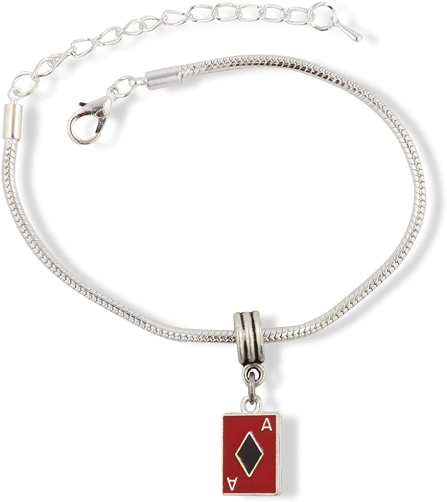 Ace of Spades Bracelet Gift for Kids Women Men Girls and Boys Jewelry Playing Card Poker and Game Accessories
