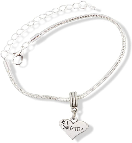 EPJ Babysitter Bracelet | #1 Baby Sitter Stainless Steel Snake Chain Charm Bracelet