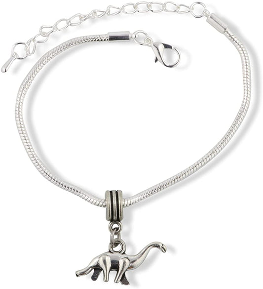 Brontosuarus Snake Chain Charm Bracelet