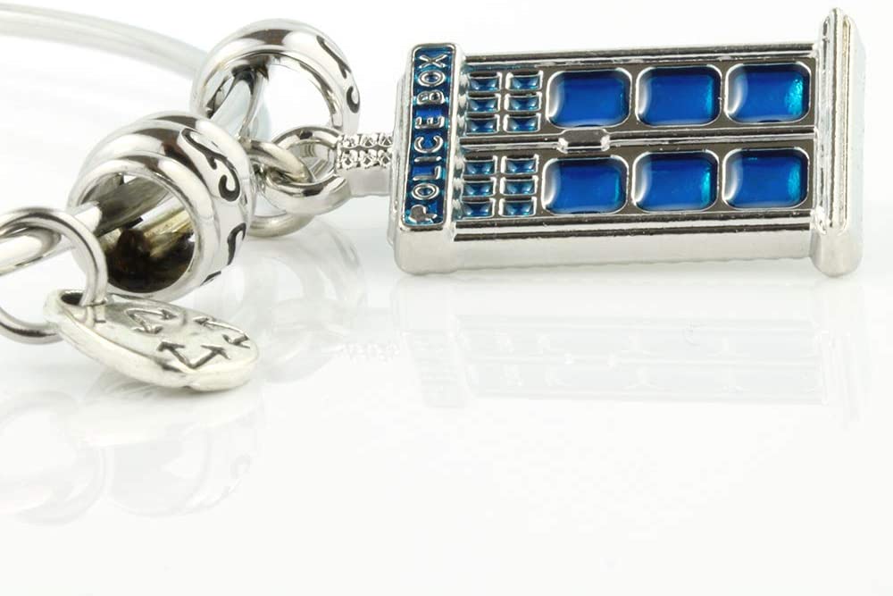 Police Box Bracelet | Bangle for Fans of The Popular TV Series for Men Women Police Decor Call Box Policeman Box Stainless Steel Hypoallergenic Jewelry