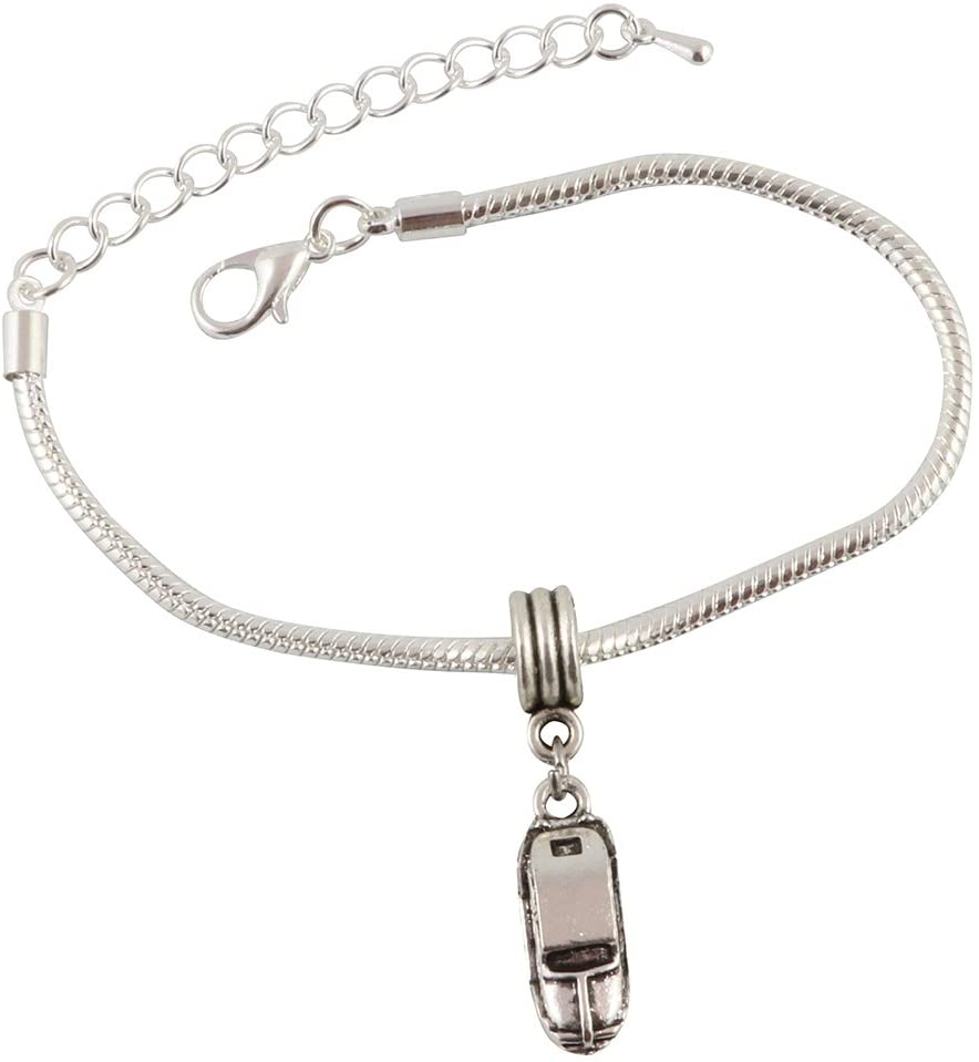 Emerald Park Jewelry 3D Car Snake Chain Charm Bracelet