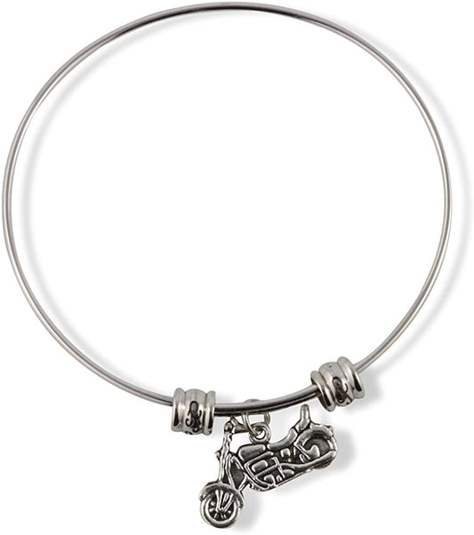 Emerald Park Jewelry Motorcycle Bracelet | Motorbike Fancy Charm Bangle