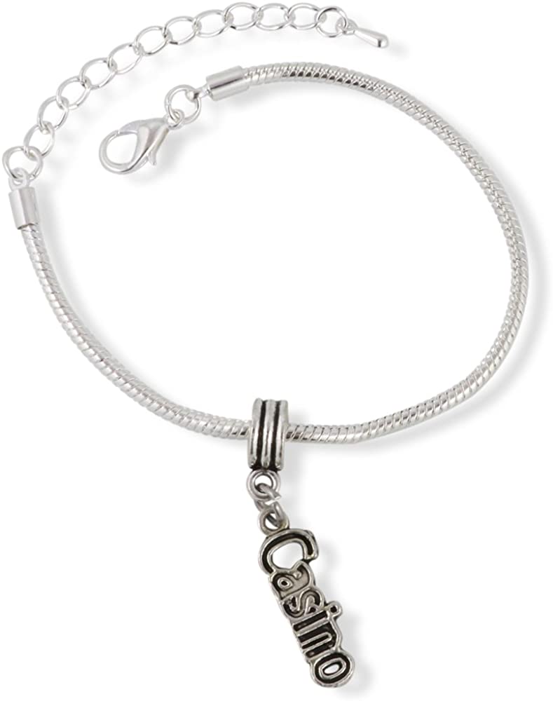 Emerald Park Jewelry Casino Snake Chain Charm Bracelet