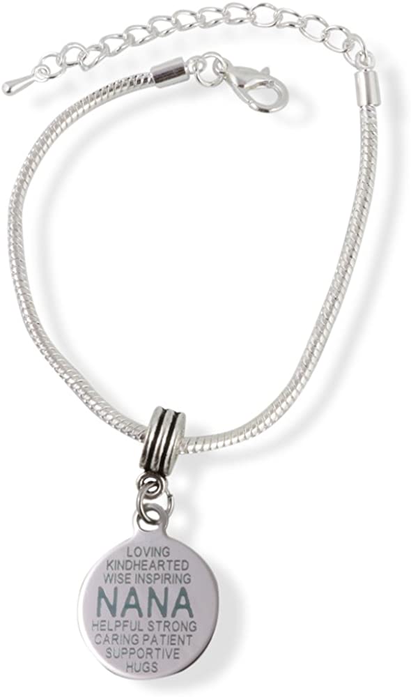 Nana Bracelet Gift Gifts For Grandma Grandmother Jewelry Jewlry Charm Accessories Stuff Gift for Men Women Decor Nanna Nano Nona