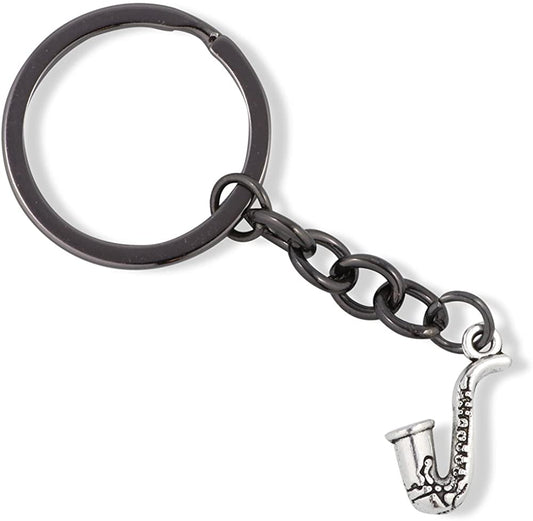 Emerald Park Jewelry Saxophone Small Charm Keychain
