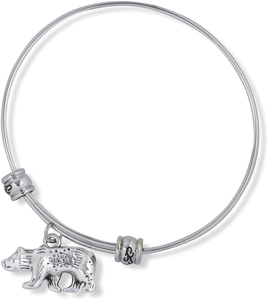 Emerald Park Jewelry Bear Fancy Charm Bangle