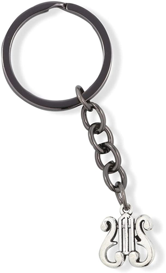 EPJ Harp Gifts | Lyre Harp Keychain for Musicians That Love The Harp Instrument Keychain or Musical Instrument Keychain to go with Your Harp Jewelry or Harp Pendant