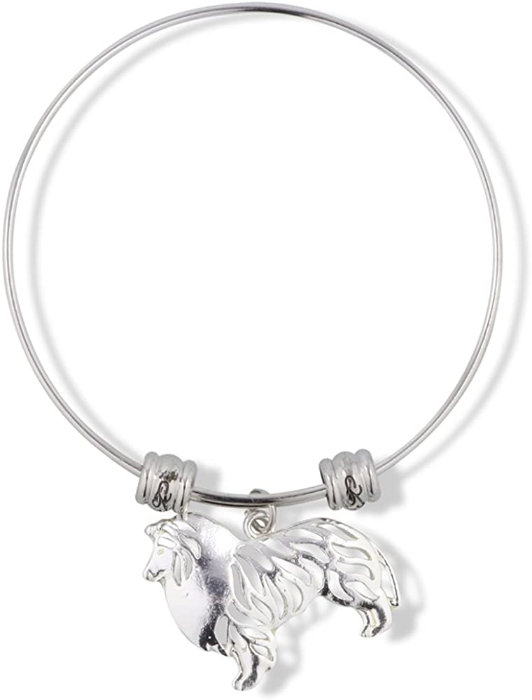 EPJ Collie Dog Fancy Charm Bangle