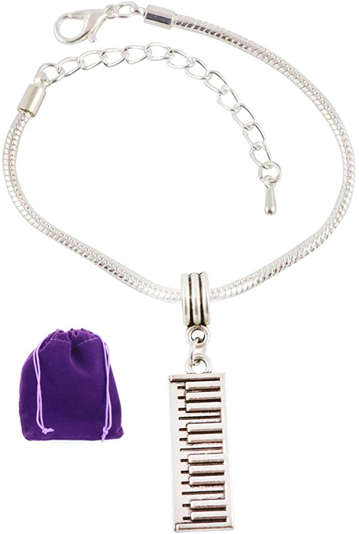 Piano Bracelet | Piano Teacher Bracelet a Great Music Bracelet for the Keyboard Fan or the Keyboard Player in the Band These are Great Musical Charms for Bracelet and Compatible with Pandora