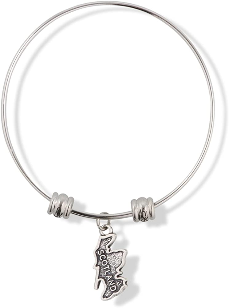 Scotland Country Map Fancy Charm Bangle