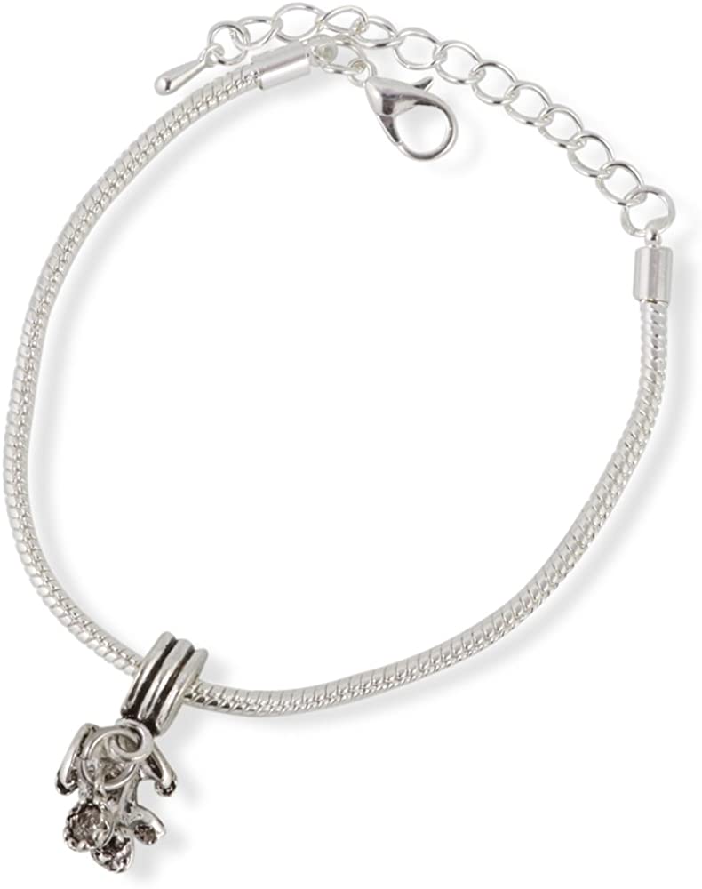 Frog Prince with Crown Snake Chain Charm Bracelet