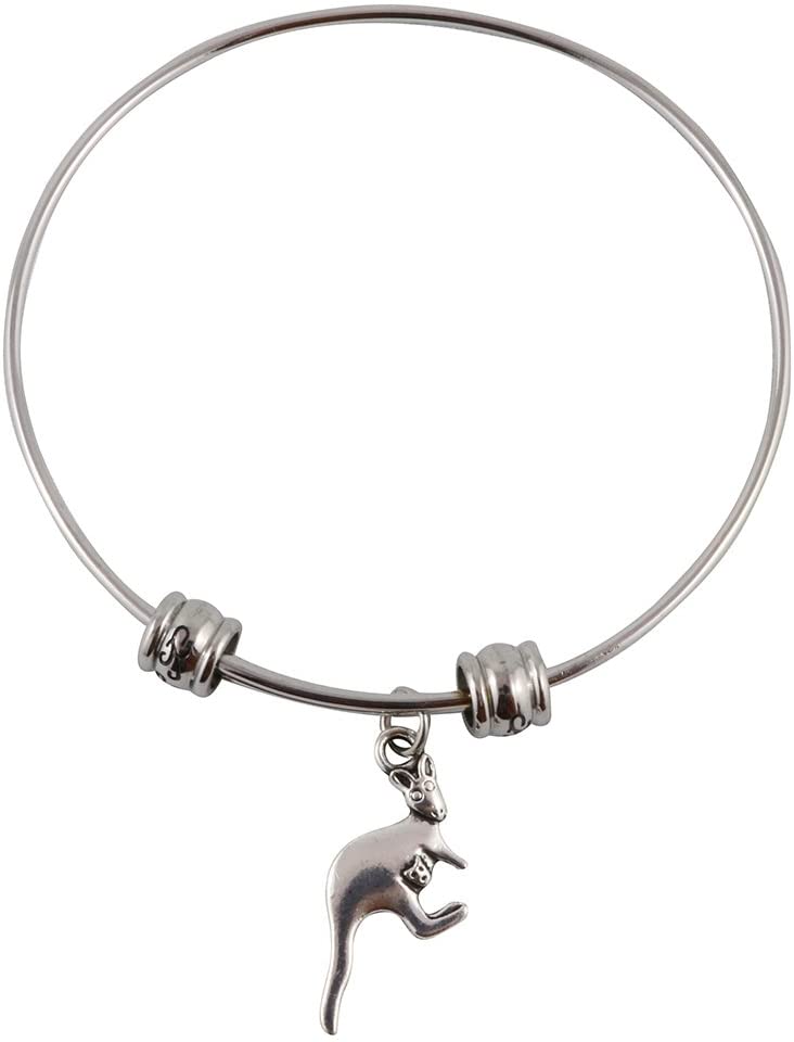 Emerald Park Jewelry Kangaroo with Baby Joey Fancy Bangle