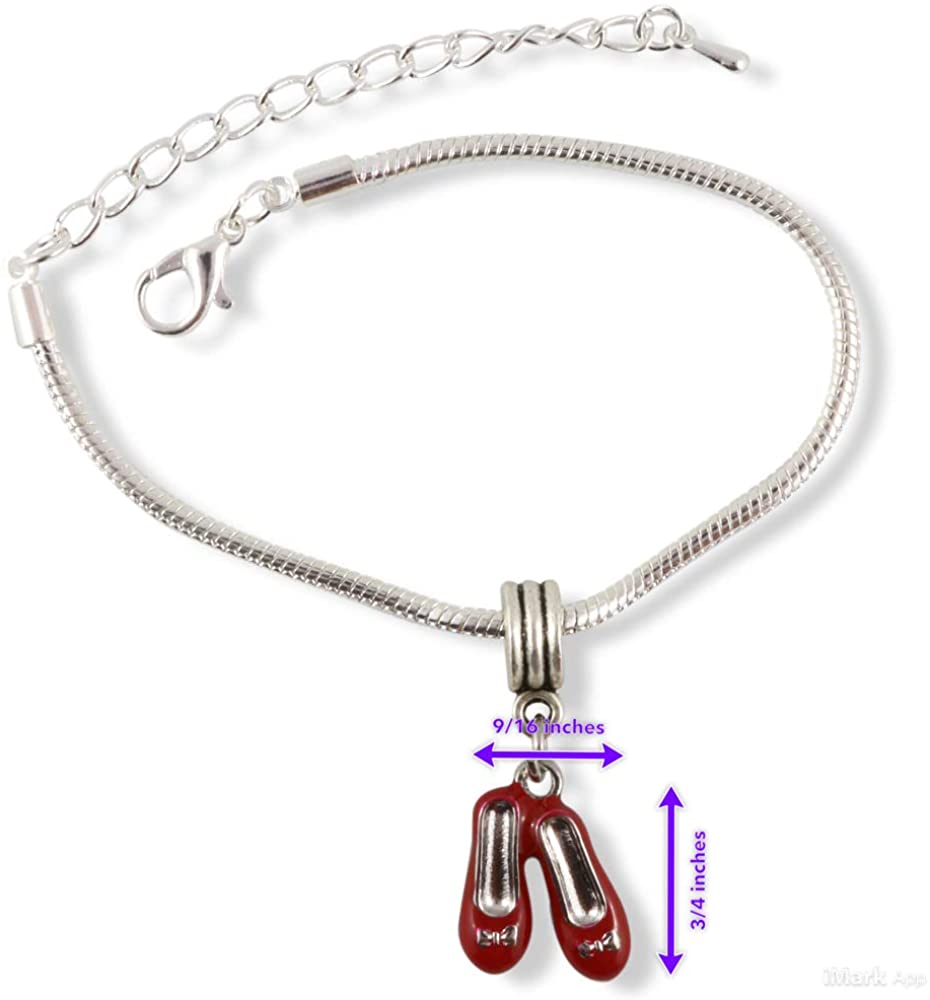 Wizard of Oz Gifts | Wizard of Oz Charm Bracelet Silver Plated Snake Chain Charm Bracelet Collectible Bracelet Wizard of Oz Stuff and Wizard of Oz Gift for Women Jewelry Wizard Oz Wiserd of Oz