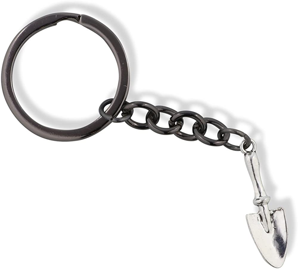 Gardening Shovel Trowel Charm Keychain - For a Green Thumb Gardener