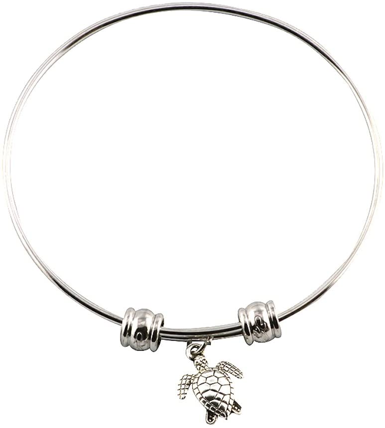 Sea Turtle Charm Bracelet Bangle Jewelry Great Hawaiian Gift for Women Men Boys and Girls to Wear at The Beach Not Created from Hemp