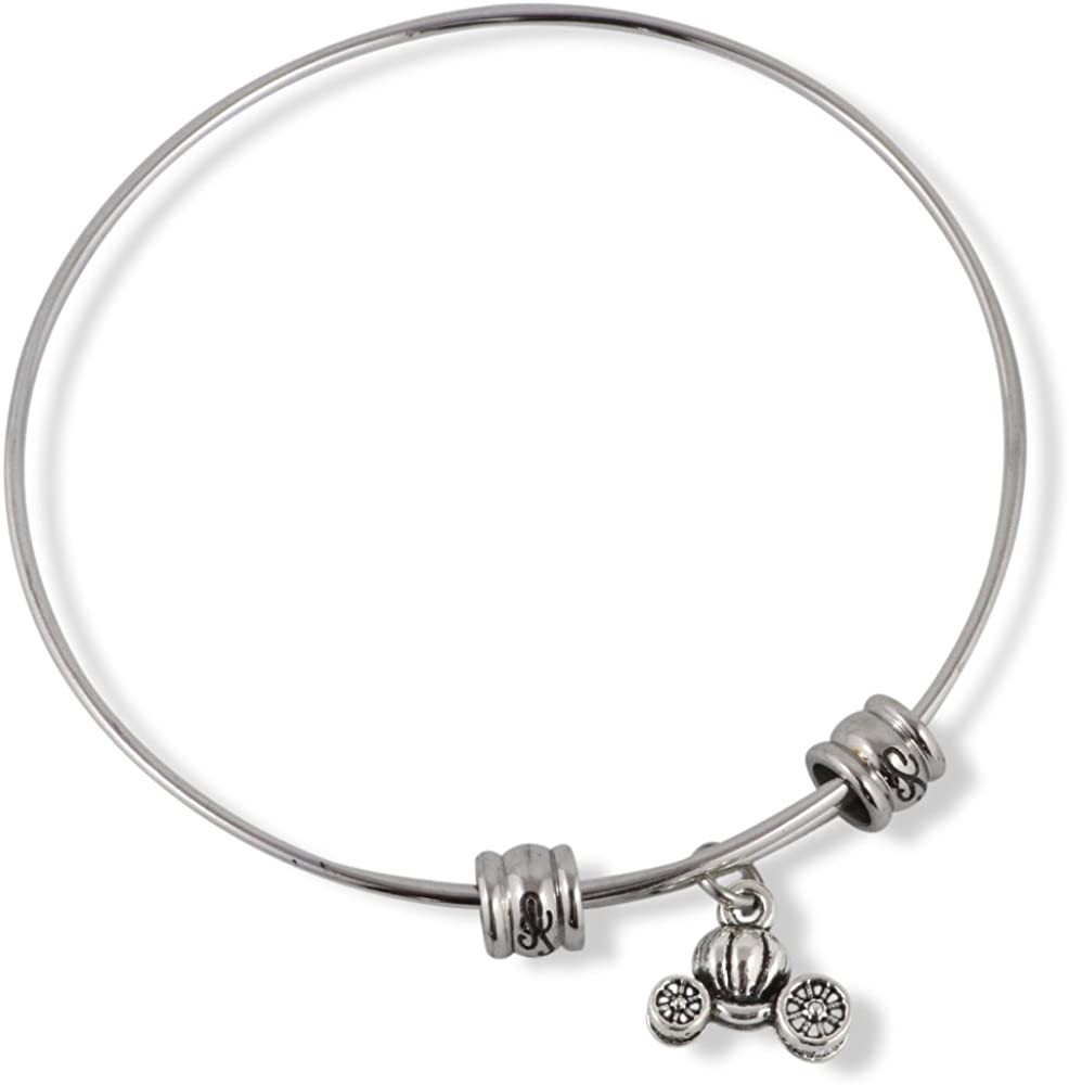 Pumpkin Carriage Cinderella Fancy Charm Bangle