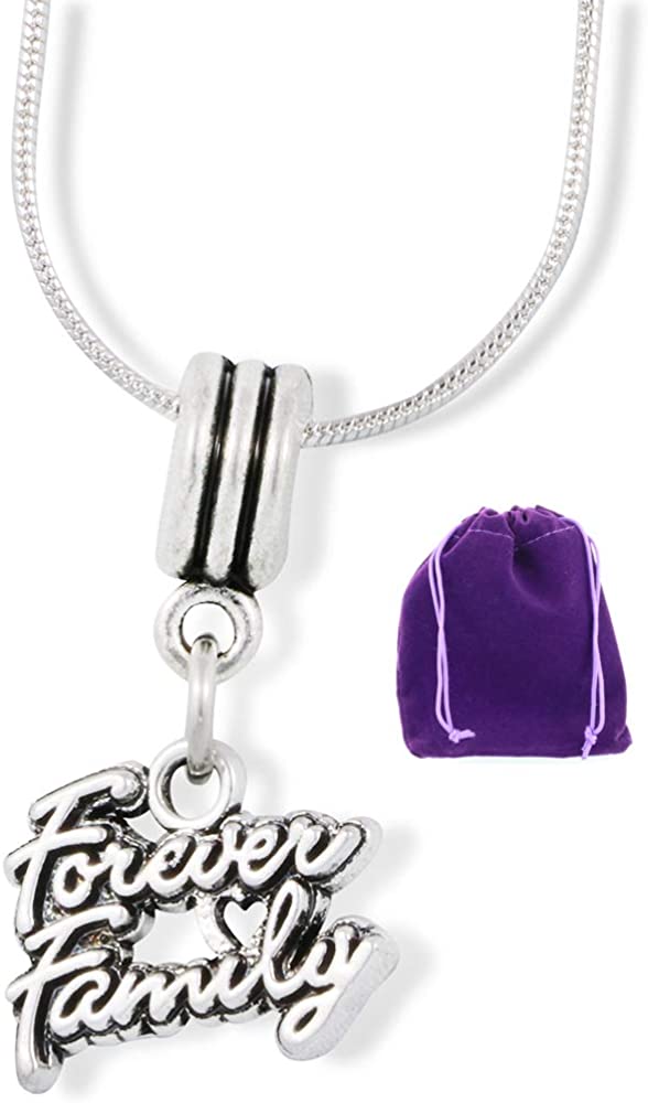 Forever Family Necklace | Necklaces for Women Family or a Family Pendent Necklace that makes Great Family Jewelry for Women and A Family Pendant for Men and Great Jewelry for Mothers or Godmothers
