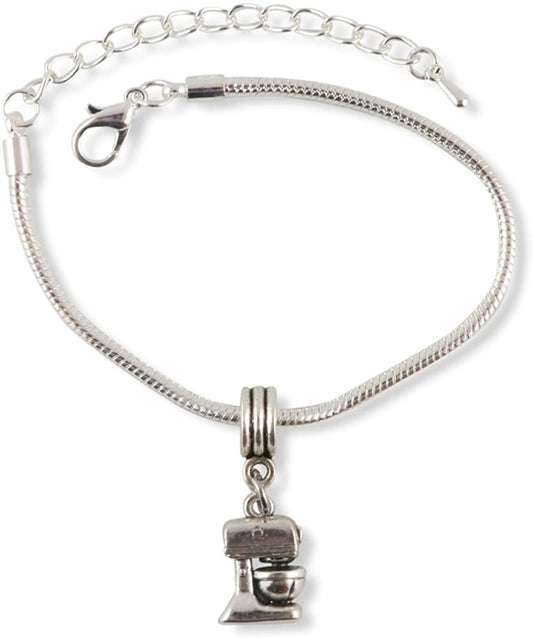 Emerald Park Jewelry Food Processor Mix Master Snake Chain Charm Bracelet