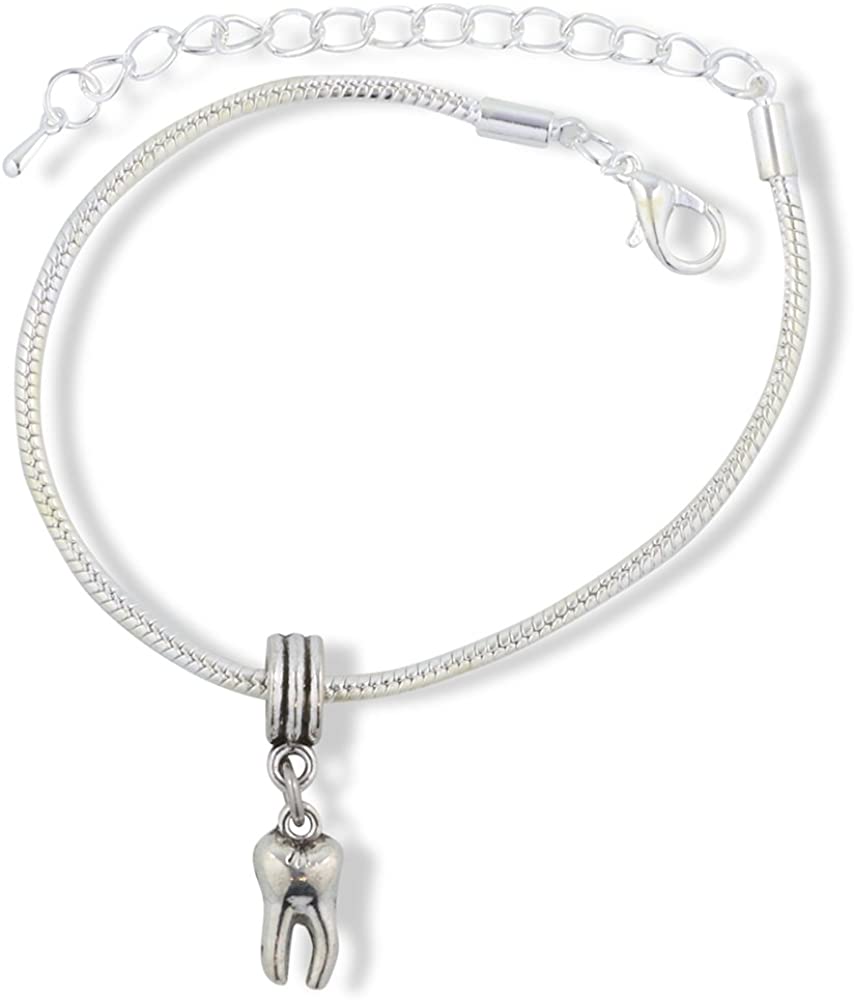 Molar Tooth Bracelet | Dentist Snake Chain Charm Bracelet